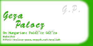 geza palocz business card